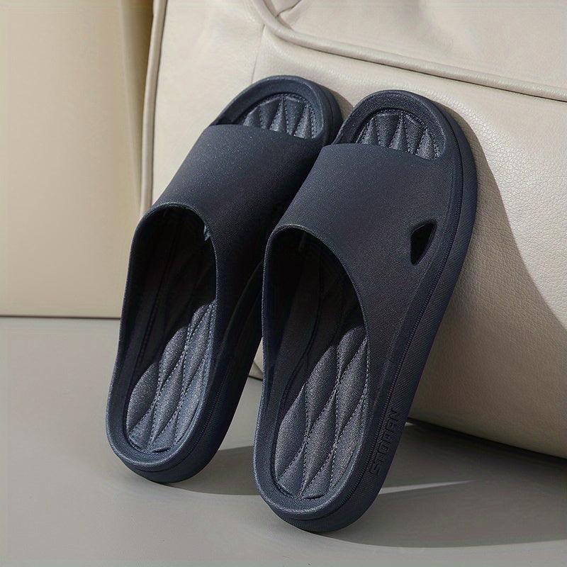 Men's Argyle Pattern Slip On Slides Non-Slip House Slippers