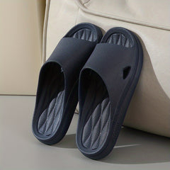 Men's Argyle Pattern Slip On Slides Non-Slip House Slippers
