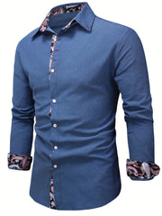 Paisley Binding Men's Long Sleeve Shirt