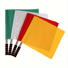 1pc Football Referee Flag Railway Signal Flag Track And Field Referee Sport Tool