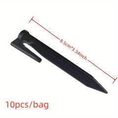 10pcs Plastic Tent Stakes for Secure Tent Anchoring in Any Terrain