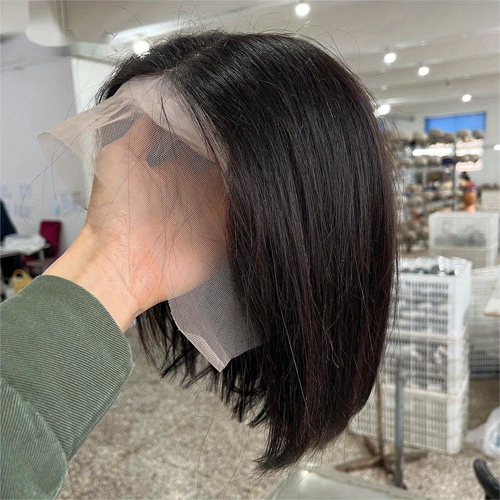 Short Bob Lace Front Human Hair Wig 13x4 Pre Plucked with Baby Hair