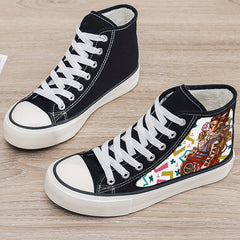Girl's Cartoon High Top Skate Shoes Cute Non Slip Sneakers