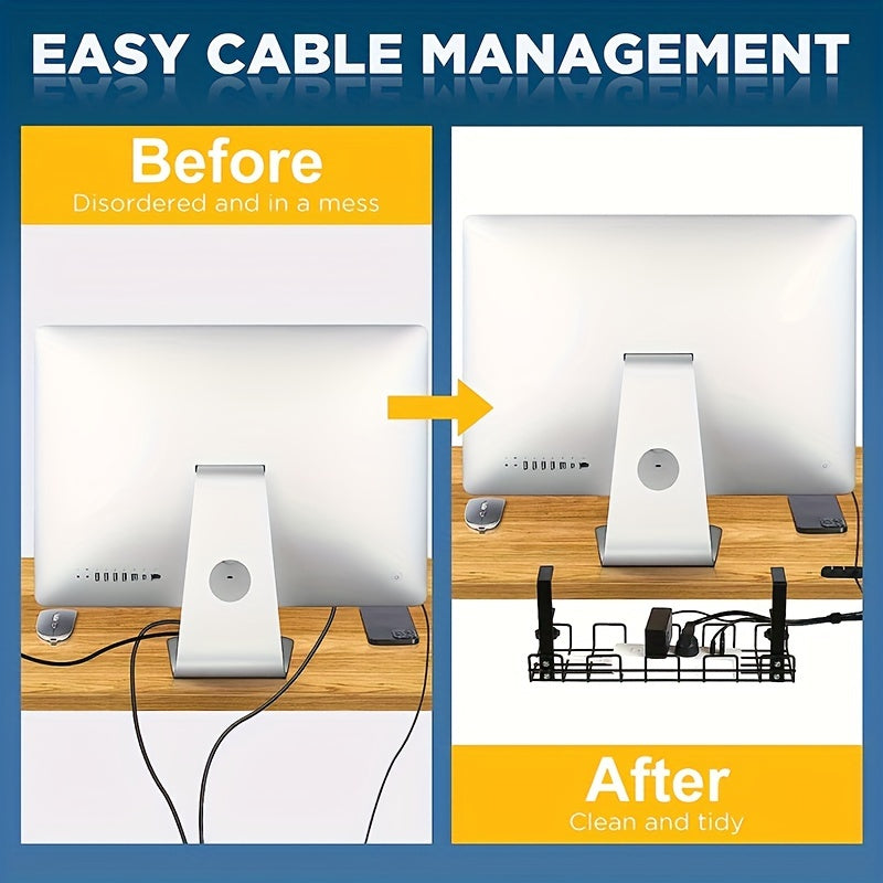 1pc Desk Cable Management Trays Under Desk Cable Organizers For Wire Management