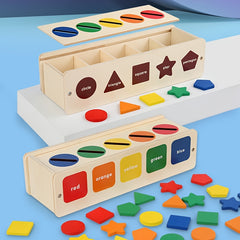 Shape Matching Coin Box Puzzle with Blocks