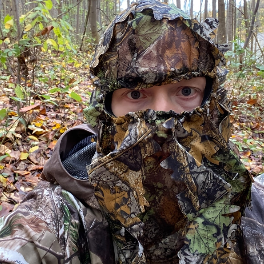 Leafy Camo Ghillie Face Cover 3D Hat Halloween Costume