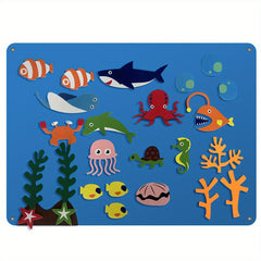Ocean Felt Board Story Set for Toddlers - Under The Sea Flannel Stories Toy