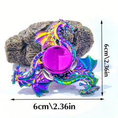 Rainbow Dragon Fidget Spinner Metal Relax Toy Vibrant Changing Grip for Focus
