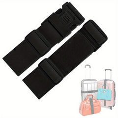 2 Pack Anti Pinch Buckle Luggage Straps Travel Accessories