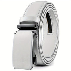 Men's Ratchet Belt Dress Adjustable Size Leather Belt Length Can Be Cut