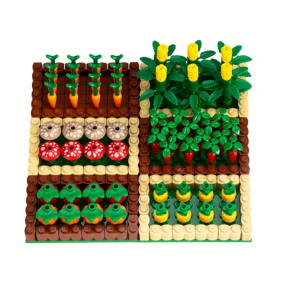 Vegetable and Fruit Garden Building Blocks DIY Model Set