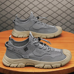 Men's Breathable No Tie Sneakers for Casual Walking