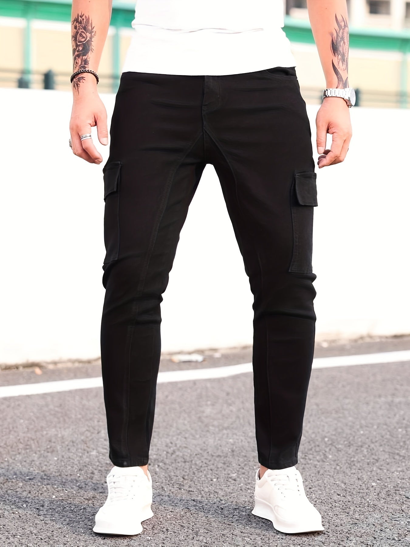 Slim Fit Mid Stretch Jeans Mens Denim Pants Spring Summer