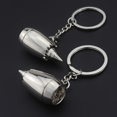 Metal Plane Engine Keychain Mini Jet Engine Model Keyring Gift