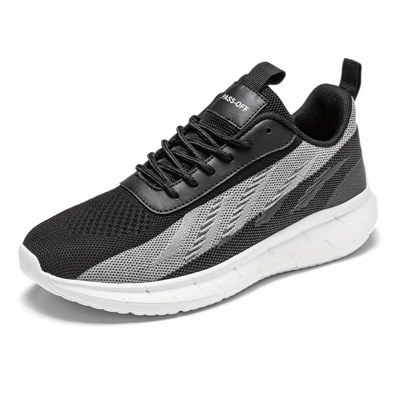 Men's Casual Breathable Woven Lace up Sneakers