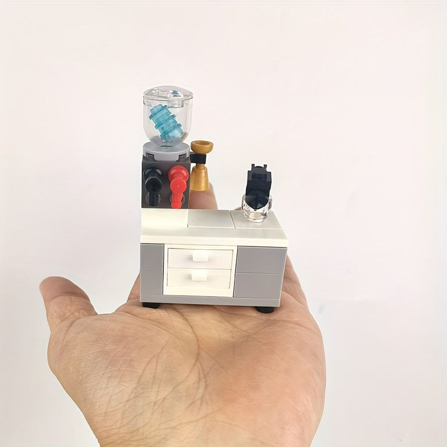 Mini Coffee Machine & Water Dispenser Building Blocks Set