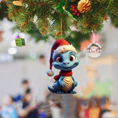 Little Fire Dragon Car Pendant 2D Acrylic Christmas Decoration Keychain