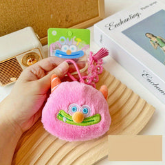 Ugly Cartoon Plush Coin Purse Earphone Storage Bag