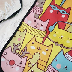 Waterproof Cartoon Cat Apron for Kitchen Use