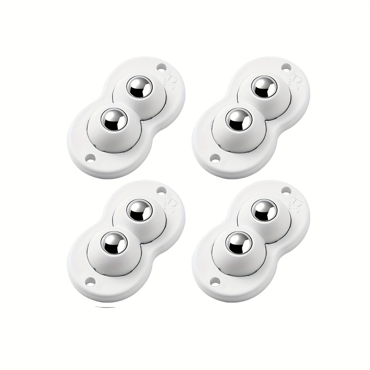 4pcs Self Adhesive Swivel Caster Wheels Stainless Steel Mini Casters
