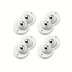 4pcs Self Adhesive Swivel Caster Wheels Stainless Steel Mini Casters