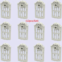 Building Blocks Set European Hollow Wall Guardrail DIY Castle Scene Toy