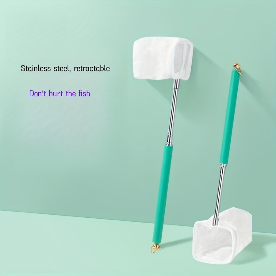 Telescopic Mini Fishing Net Stainless Steel Aluminum Small Square Net