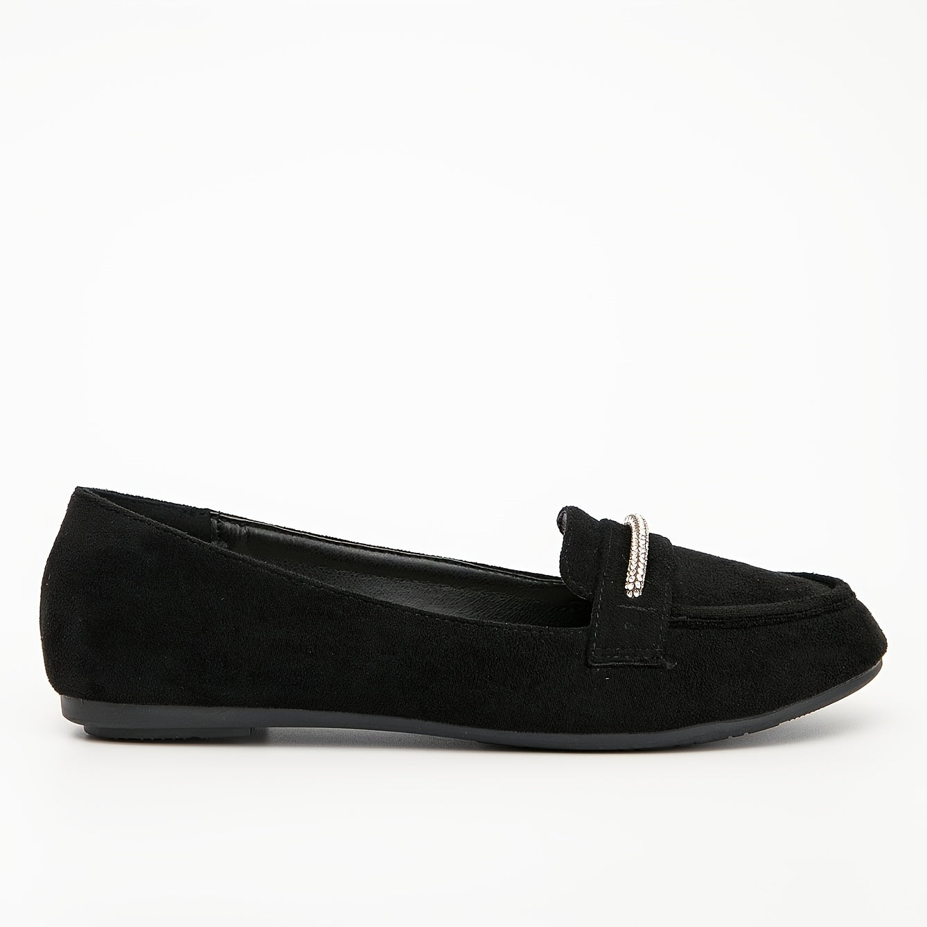 Women's Rhinestone Suede Flats Slip-On Ballet Shoes