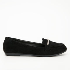 Women's Rhinestone Suede Flats Slip-On Ballet Shoes
