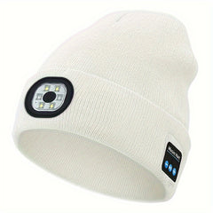 LED Light Hat Wireless Function Beanie Hat Rechargeable Knit Warm Hat