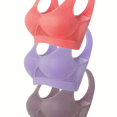 3 Pack Women's Plus Size Sports Bra Set