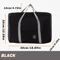 Foldable Travel Polyester Storage Bag Large Capacity Zipper Luggage