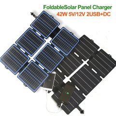 42W Foldable Solar Panel with Waterproof ETFE Technology