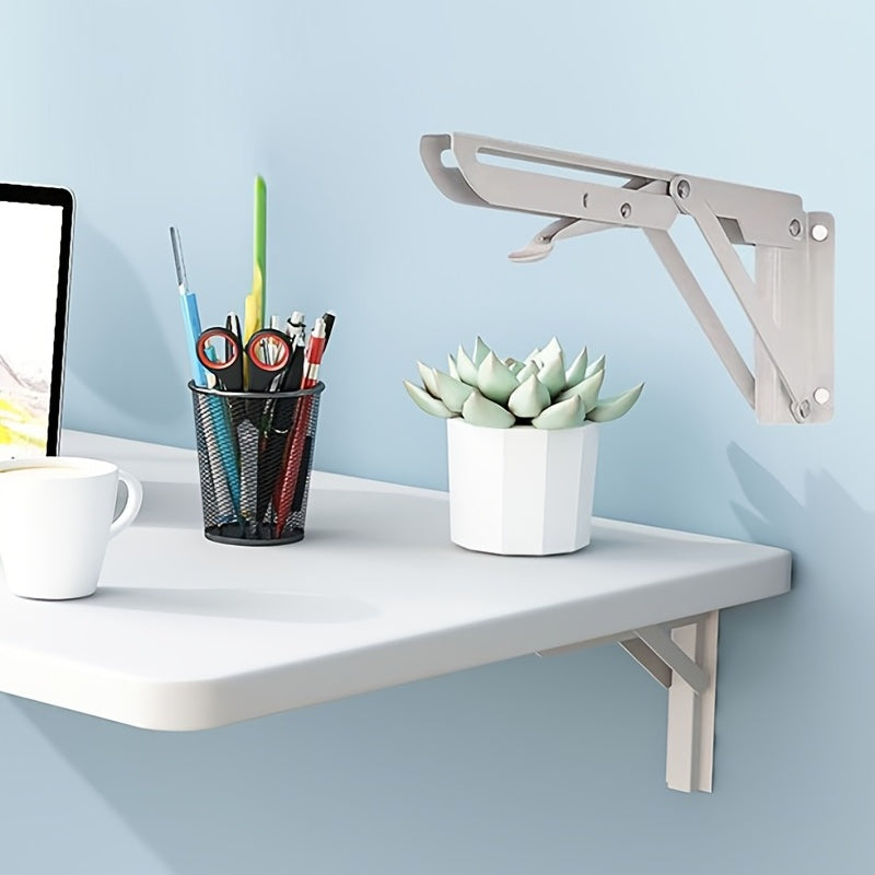 Wall Mounted Floating Folding Table Wooden Bedside Table