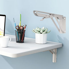 Wall Mounted Floating Folding Table Wooden Bedside Table
