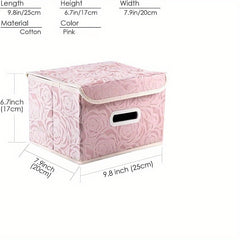 Rose Pattern Foldable Quilt Clothes Organizer Lightweight Handheld Packing Cubes