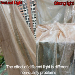 Rose Gold Mesh Fabric Sequin Wedding Dress Background Cloth