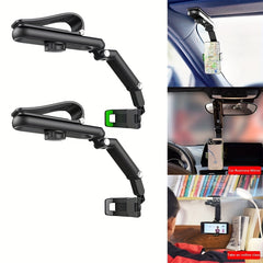 Sun Visor Car Phone Holder 360° Rotation Dashboard Phone Stand