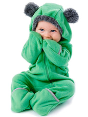 Fleece Baby Bunting Bodysuit Kids Hooded Romper Outerwear Toddler Warm Coat
