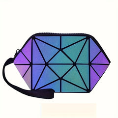 Geometric Luminous Purse Makeup Bag Handbag Roomy Cosmetic Bag Evening Bag