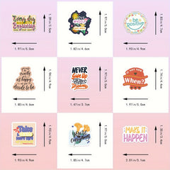 50 Waterproof Positive Stickers for Bottles - Motivational Decals