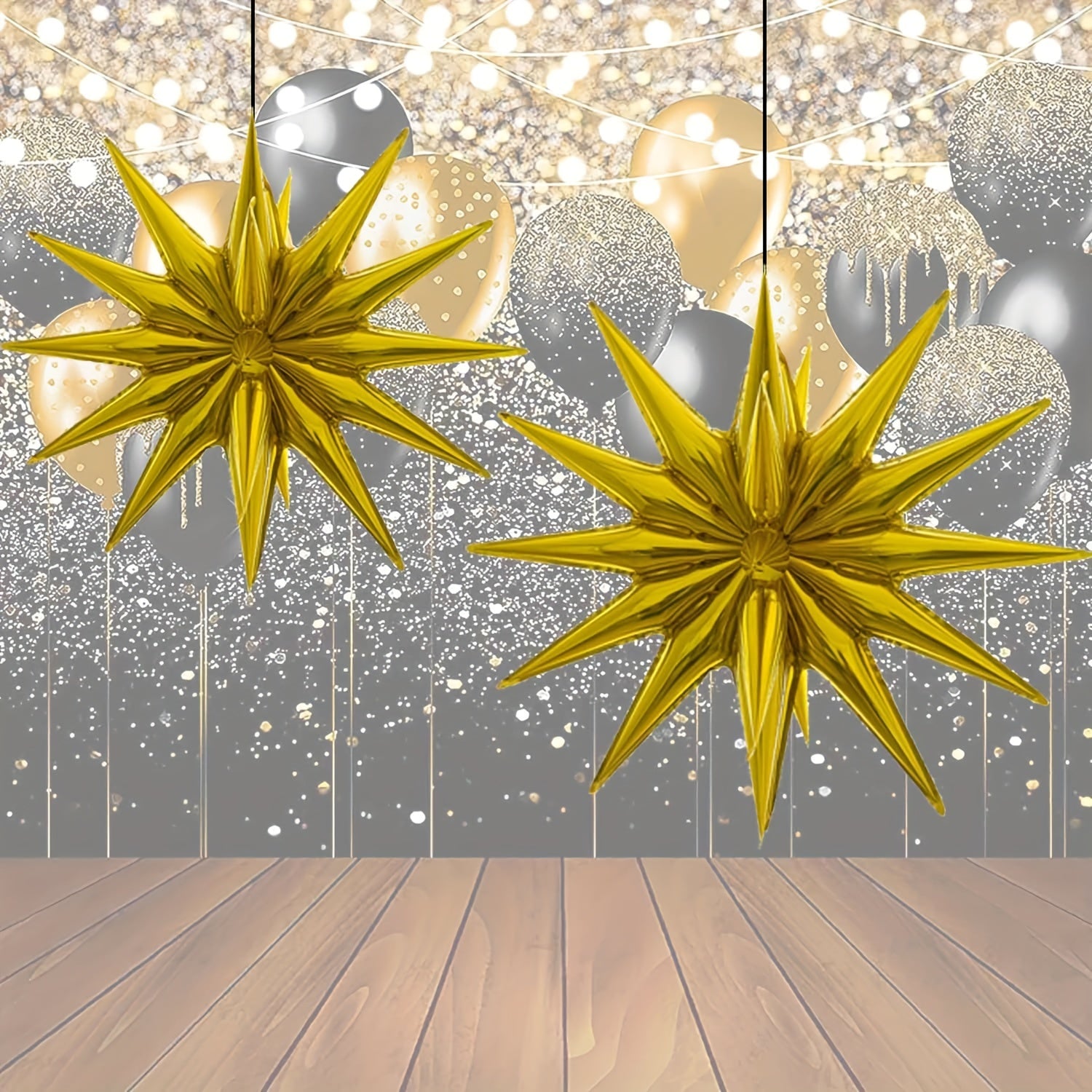 2PCS Star Aluminum Foil Balloon Music Theme Party Supplies