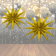 2PCS Star Aluminum Foil Balloon Music Theme Party Supplies