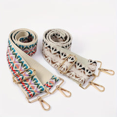 Retro Jacquard Purse Crossbody Strap Floral Pattern Guitar Strap