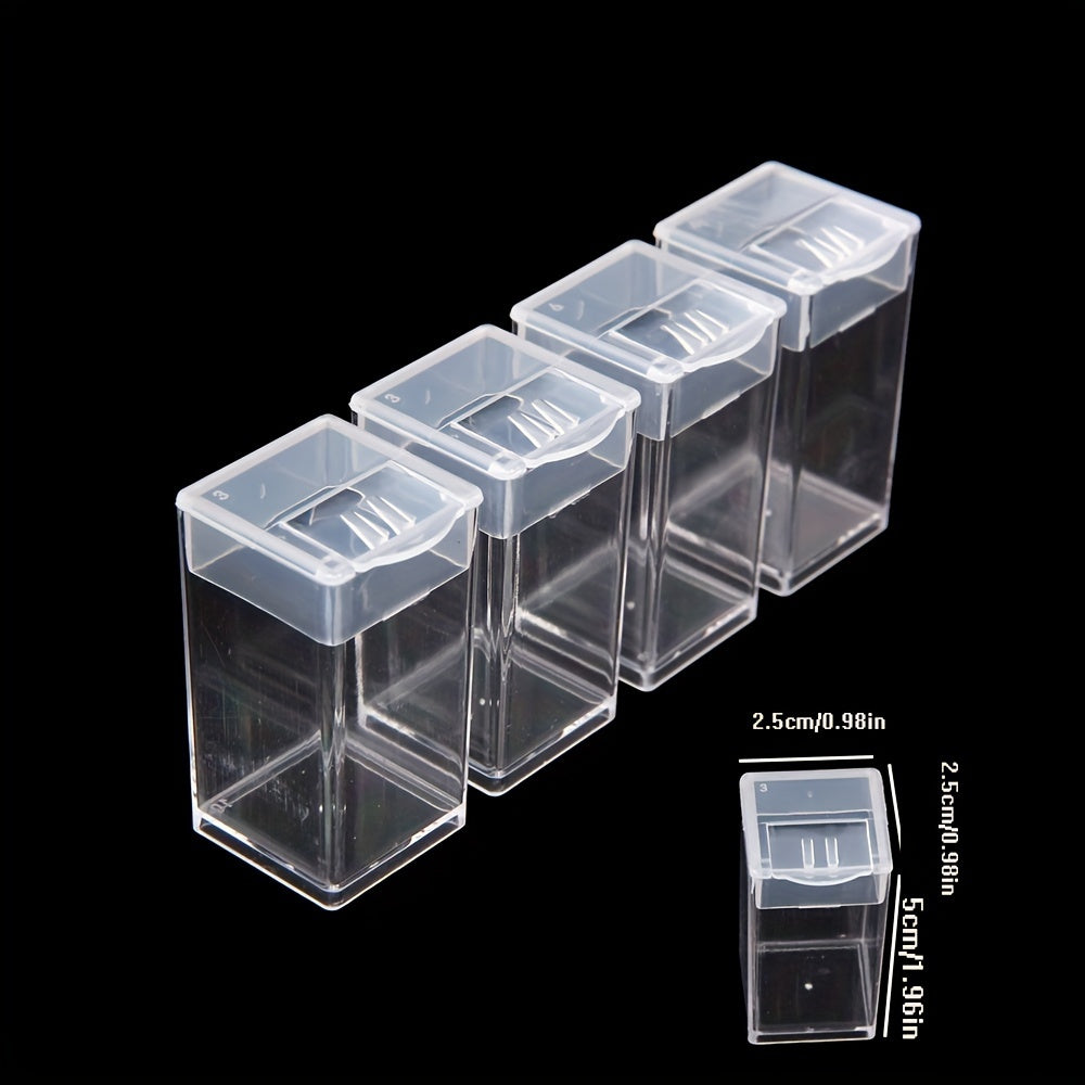 Clear Square Bottles Diamond Embroidery Storage Box Empty Bead Containers Holder