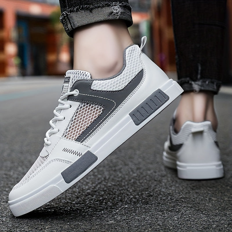 Men's Mesh Lace-Up Sneakers Outdoor Walking Shoes