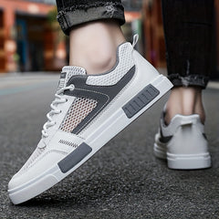 Men's Mesh Lace-Up Sneakers Outdoor Walking Shoes