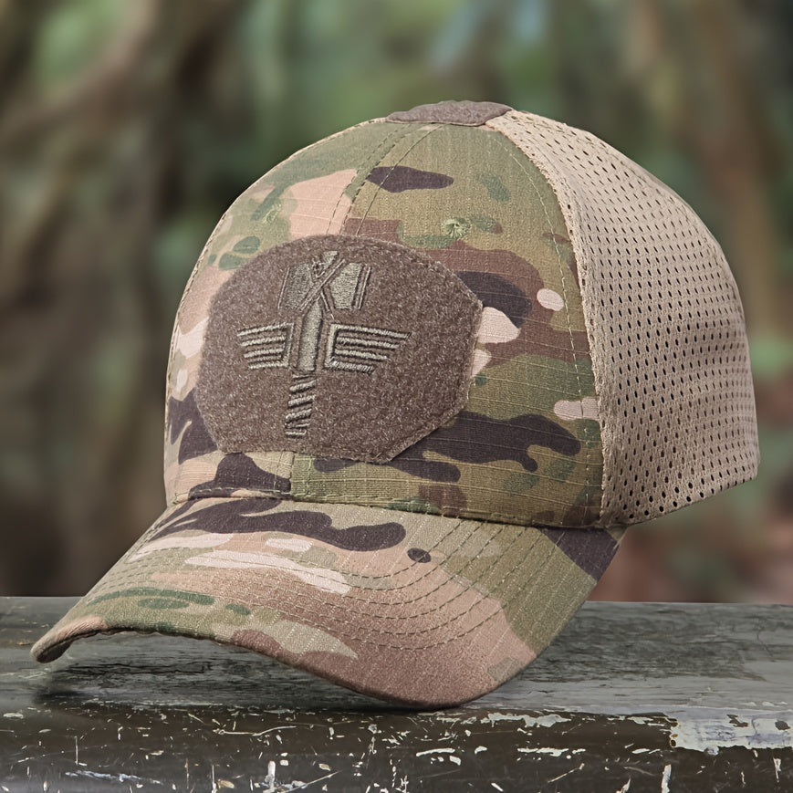 Camouflage Baseball Cap Outdoor Mountaineering Camping Visor Mesh Cap