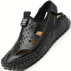Men's Hollow Breathable Sandals Lightweight Non slip Comfortable Slippers
