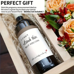 6pcs Funny Pregnancy Wine Labels, Perfect for Pregnancy Announcements